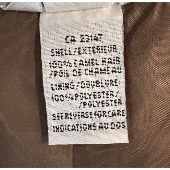 Talbots Women's Front Zip Pure Camel Hair Skirt Size 10 Made in Italy Brown - Picture 4 of 4